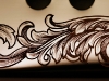 Guitar pickup cover close-up